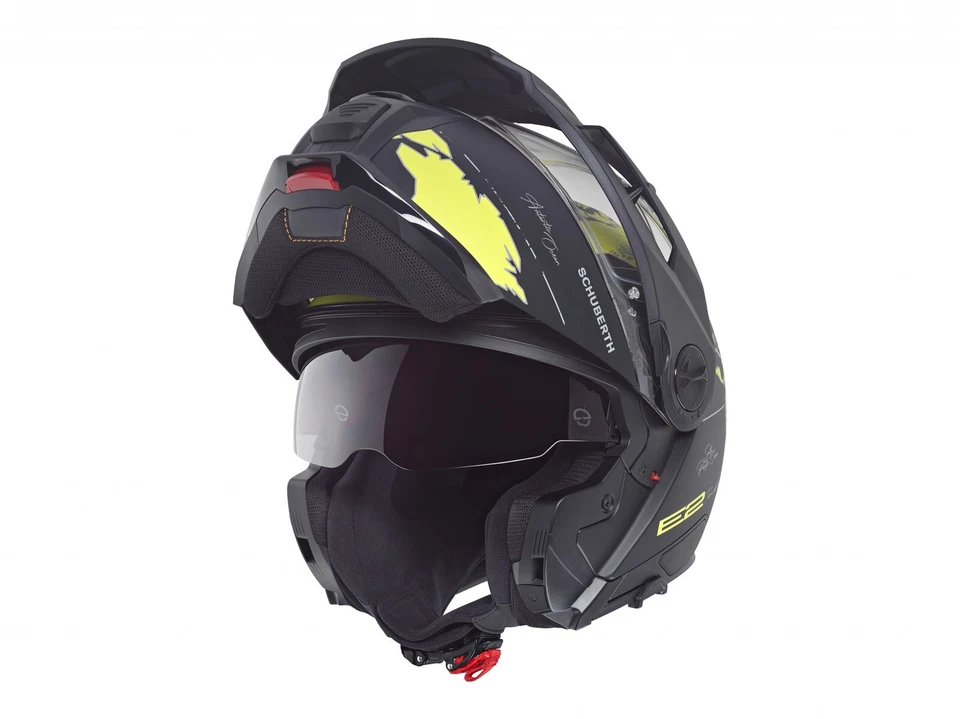 Schuberth E2 ECE Atlas Motorradhelm (Schwarzmatt/Fluogelb) Gr: L (59) - Bild 3 von 4