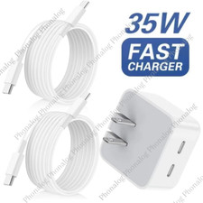 35W USB C Fast Charger PD USB C Type C Cable Power Adapter For iPhone 15 16 17