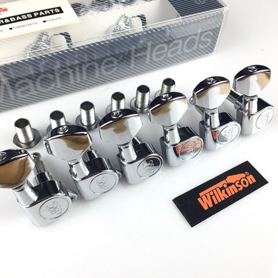Wilkinson Electric Guitar Machine Heads Tuners for Tele Chrome Silver Tuning Peg