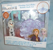 Disney Frozen 2 Olaf with Floating Snowflake Bubble Bath Set Bombs Soap Flakes