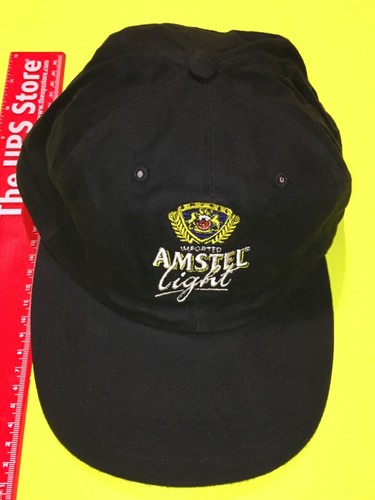 NEW / UNUSED ~ IMPORTED AMSTEL LIGHT ~ BLACK BASEBALL CAP / HAT ADJUSTABLE - Picture 6 of 12