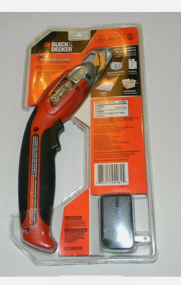 Black & Decker® 3.6 Volt Cordless Power Scissors With Universal Blade