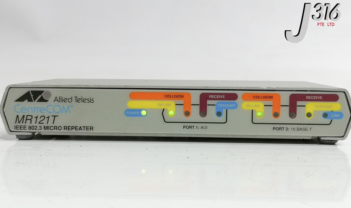 19341 ALLIED TELESIS ETHERNET REPEATER 2 PORT MICRO AUI TO UTP2