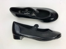 American Ballet Theater Spotlight Toddler Girls Black Tap Dance Shoes 10.5 G72