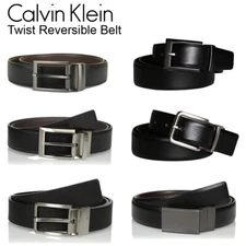 Calvin Klein Men's Genuine Leather Twist Reversible Belt