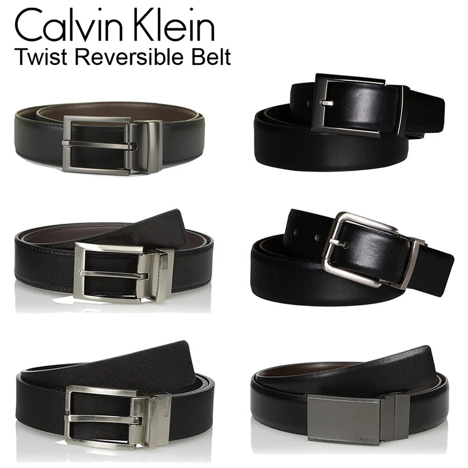 Calvin Klein Men's Genuine Leather Twist Reversible Belt