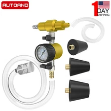 Cooling System Purge Radiator Coolant Refill Tool Kit Vacuum Leak Test 3 Adapter