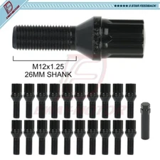 20+1 piece 12x1.25 black wheel lug bolts shank 28 mm for 2015-2018 Renegade