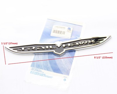 1 OEM 8.5'' Big Trailhawk Emblem Trail Badge fits Wing Trail hawk Chrome Black