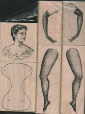 Art Doll Set/sm 1 1/4 x 1 1/4, 1 1/4 x 1 3/4, 3/4 x 2 1/4 2 , 3/4 x 1 1/2 2 "