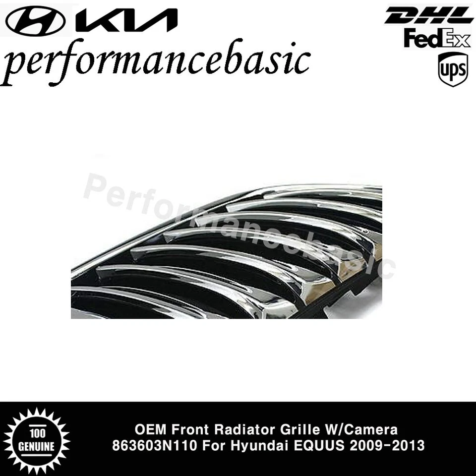 Rejilla del radiador delantero OEM con cámara 863603N110 para Hyundai EQUUS 2009-2013 Foto 3 de 3