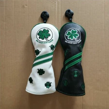 1pc Four leaf Clover Golf Hybrid Headcover UT Rescue Club Cover White or Black 