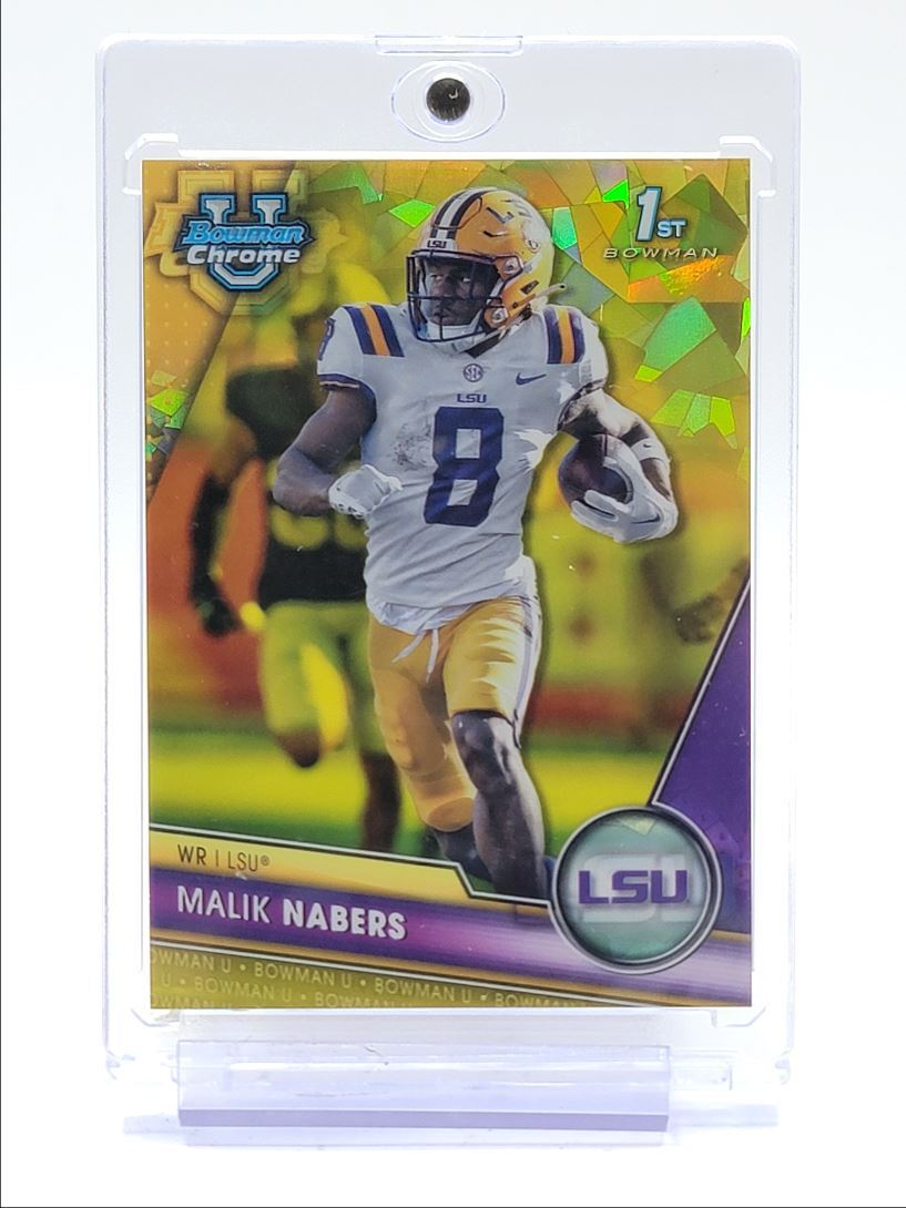 MALIK NABERS 2023 BOWMAN UNIVERSITY CHROME 1ST SAPPHIRE YELLOW /75 Q2611