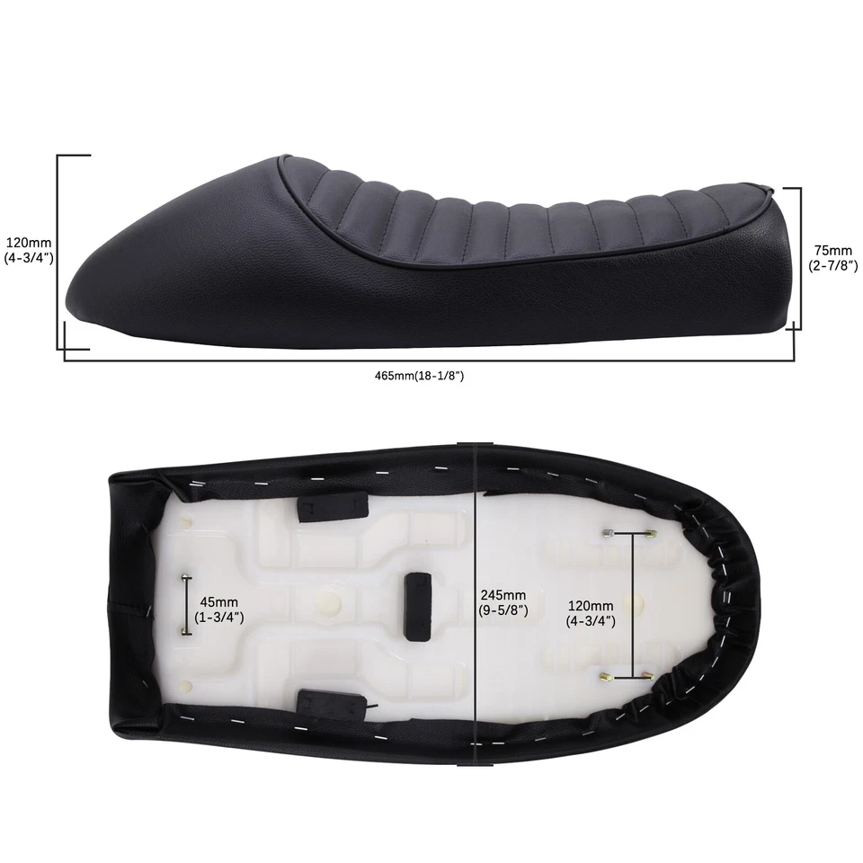 Motorcycle Hump Seat Saddle For Yamaha XS650 Special XS750 XS400 XJ550 XJ650 - Image 3 of 4