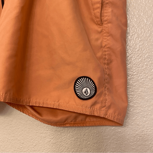 VOLCOM mens center trunks turbo orange Board shorts Surf Swimsuit trunks 6” S - Picture 7 of 11