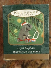 Hallmark 2000 Miniature Keepsake Ornament  Loyal Elephant in Original Box  24-33