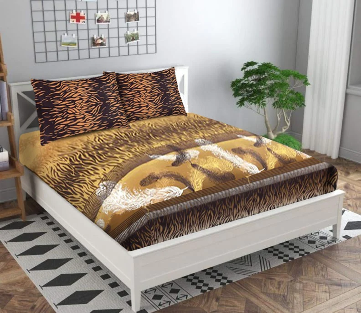 800 Thread Count Bedsheet Set Pure Cotton Flat/Top Printed Bed Sheet