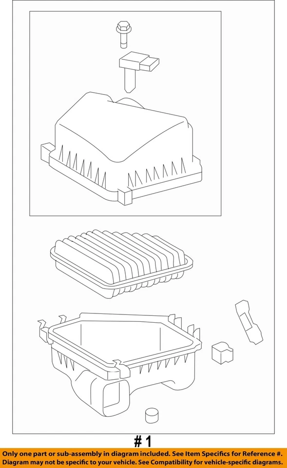 Conjunto de filtro de aire usado se adapta a: Pontiac Vibe 2009 2,4 grado A Foto 2 de 3