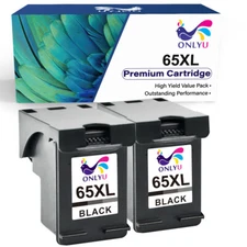 2x Black Ink for HP 65XL N9K04AN for Deskjet 3752 3755 3758 ENVY 5010 5052 5055