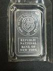 JM Republic National Bank Of New York 1 Oz .999 Silver Bar Serial # 034203