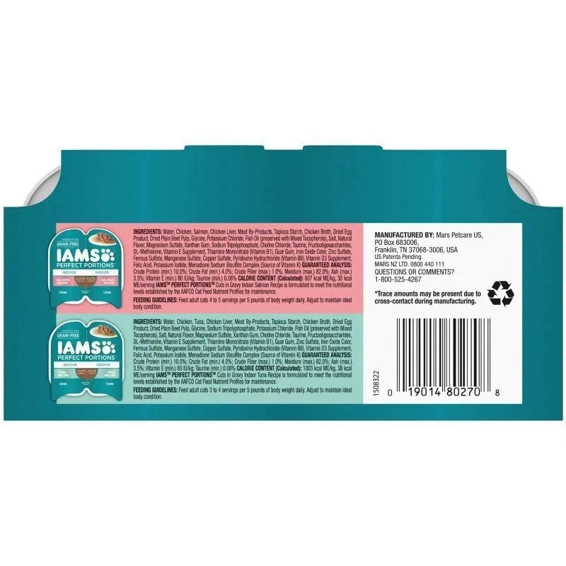 IAMS Perfect Portions Cuts in Gravy Chicken, Tuna and Salmon Flavor Wet Cat Food - Image 3 of 4