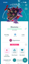   AMAZING      SHINY GIGANTAMAX BLASTOISE    - PKMN GO - NOT REGISTERED 