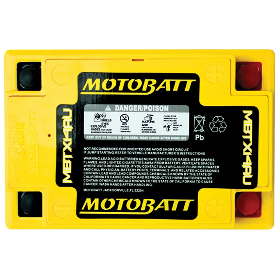 New Motobatt Battery For Honda CBR1000F Hurricane 1000cc 87 88 89 90 91 92 93-96 - Image 3 of 3