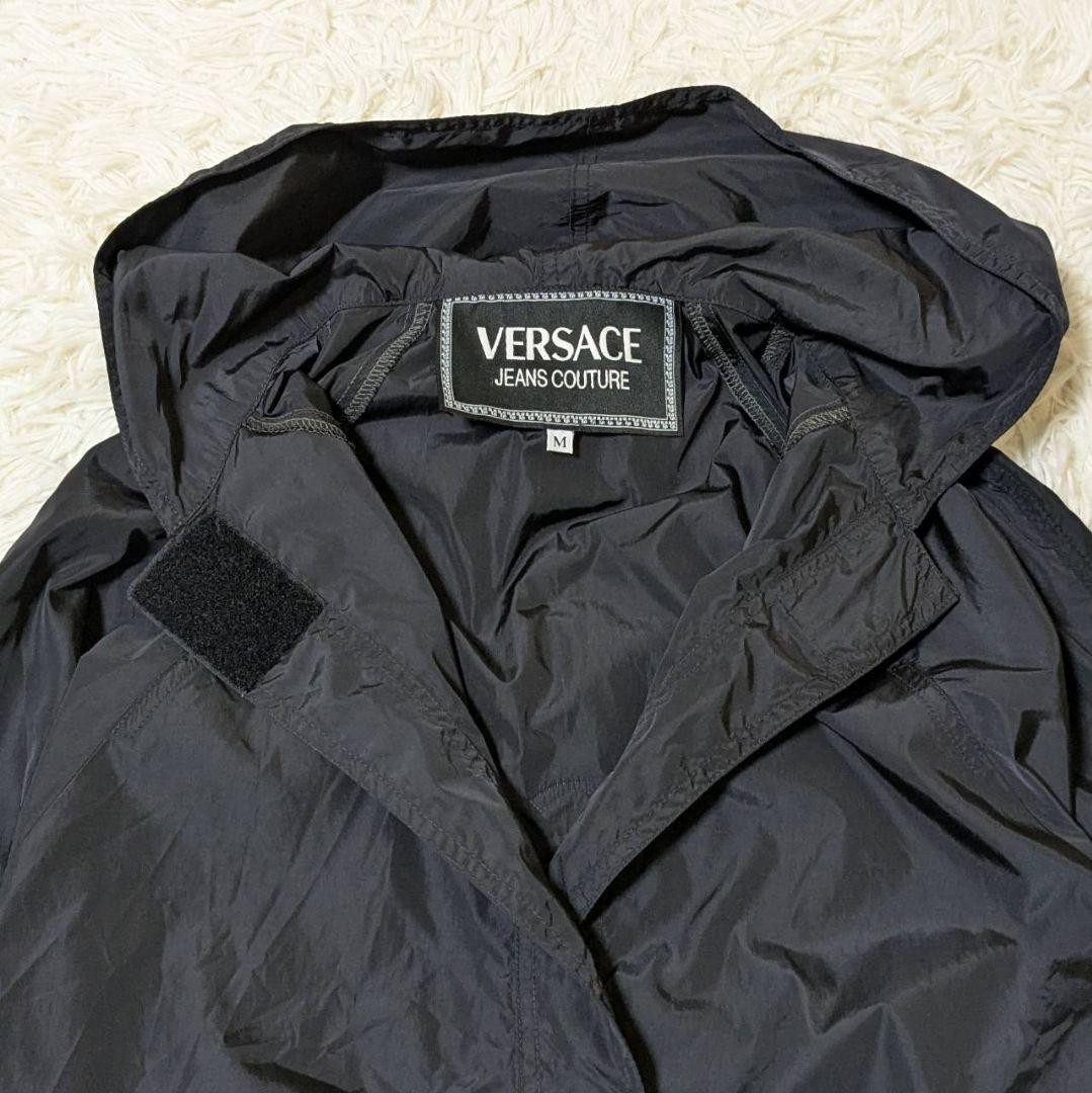 VERSACE Jeans Couture Nylon Jacket Black Size M Medusa Back Logo Used From Japan thumbnail 3