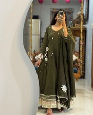 Bollywood Pakistani Anarkali Kurti Pant Dupatta Set Indian Women's Top Kurta Set