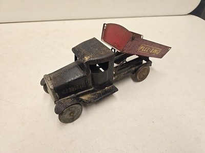 Antique 11'' Metalcraft Pressed Steel Plee-Zing Dump Bed Truck