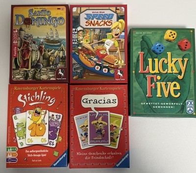 5 Spiele Bundle unbespielt 3 Spiele Karten in Folie Ravensburger Pegasus FX Schm