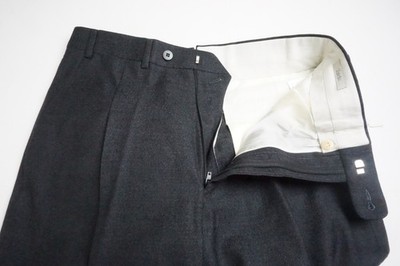 Zanella Charcoal Gray 100% Wool Mens Pants Trousers Sz 48 EU NEW