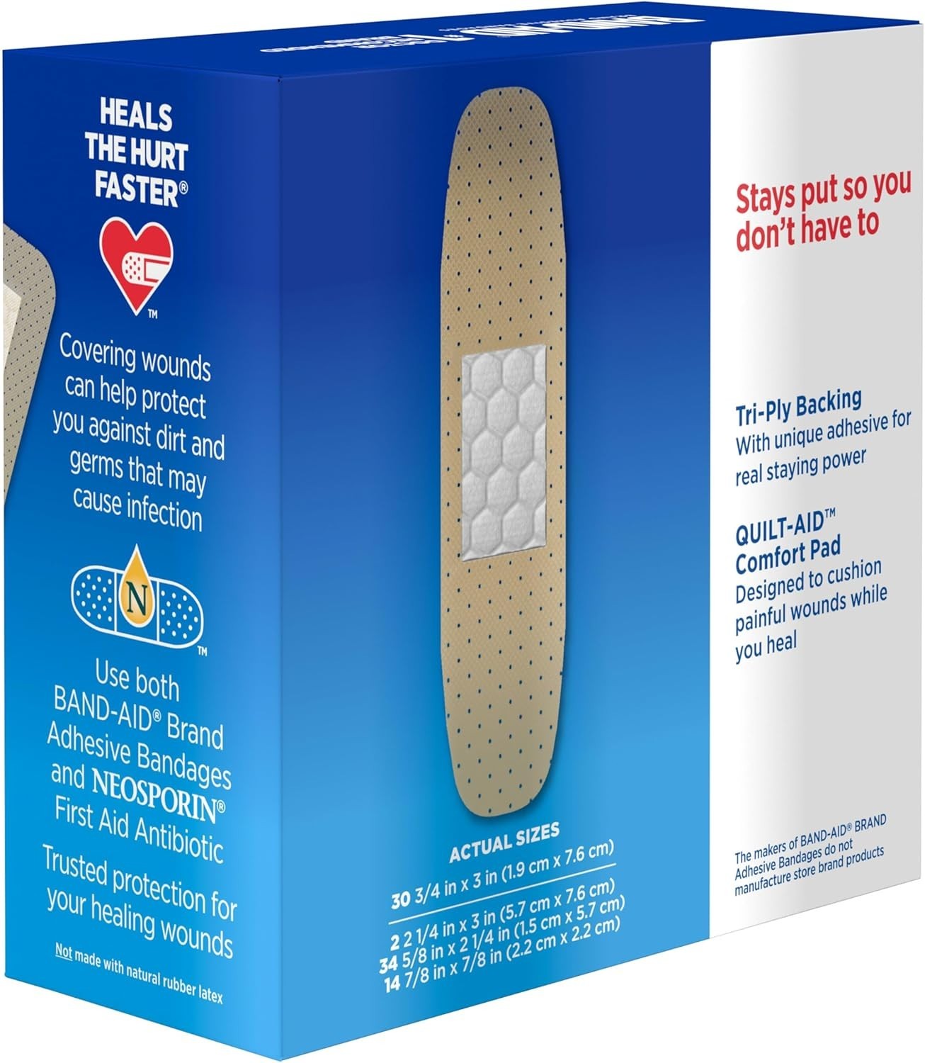 Band-Aid Brand Tru-Stay Sheer Strips Adhesive Sterile Bandages for First Aid & W