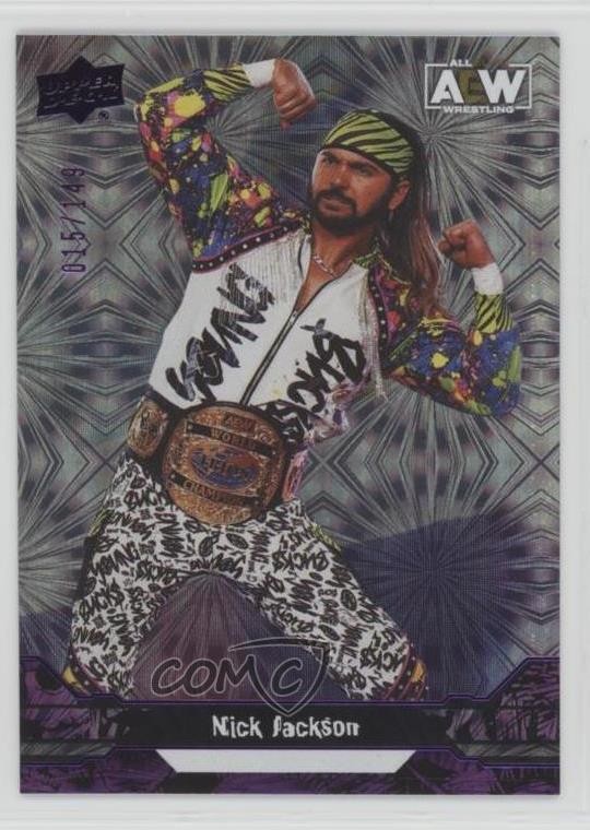 2023 Upper Deck AEW All Elite Wrestling Purple Pyro 15/149 Nick Jackson #41 0p0t