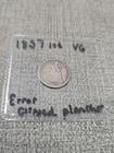 1857 Seated Liberty Dime VG Error Clipped Planchet