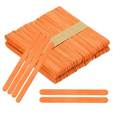 100Pcs Crafts Sticks, 4.5 Inch Wooden Sticks for Crafts, Orange