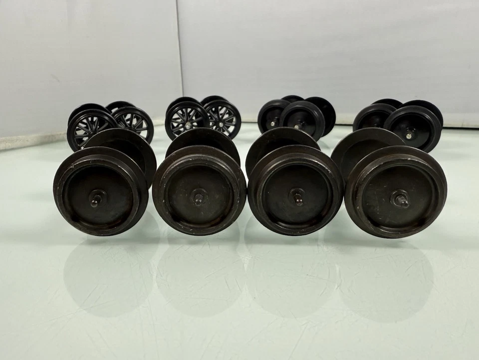 Ruedas de tren negras de acero y plástico escala G de 12 piezas para LGB, Aristocraft y Bachmann Foto 3 de 4