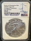 2020(P) PHILADELPHIA Silver Eagle Dollar NGC MS69 FIRST RELEASES