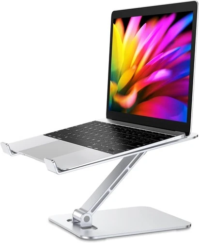 Laptop Stand Height Adjustable Foldable Aluminum Laptop Stand 10-16 Inch Silver