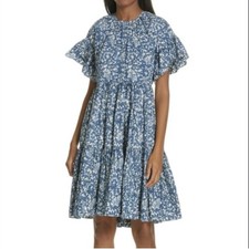 Ulla Johnson Rosemarie Women’s Floral Tiered Ruffle Midi Dress Size 2
