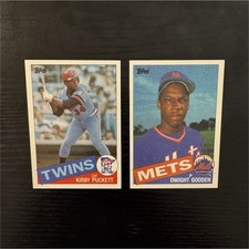 Topps Kirby Puckett Twins Dwight Gooden Mets MLB Baseball 1985 2 Card Lot