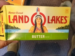 Land o Lakes vintage Butter box with Indian girl on box