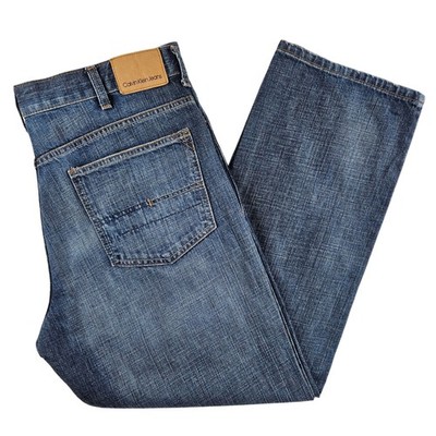 Calvin Klein Herren Jeans Straight Fit Dunkelblau Größe W36 L30