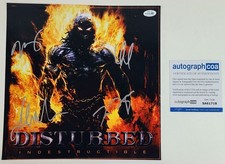 Disturbed Indestructible Album LP Signed Rare 12x12 Flat Photo ACOA