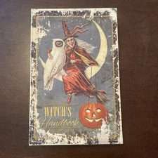 Witch's Handbook Vintage Style Faux Book BOX DECOR Stash Box Halloween Witch 
