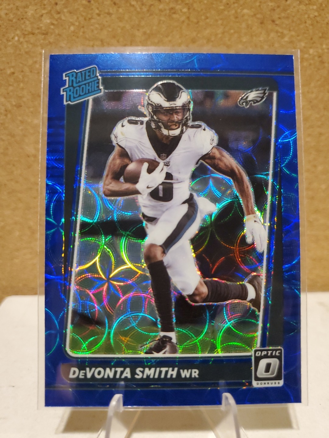 2021 Panini Donruss Optic Rated Rookie Devonta Smith #205 Blue Scope Prizm (RC)