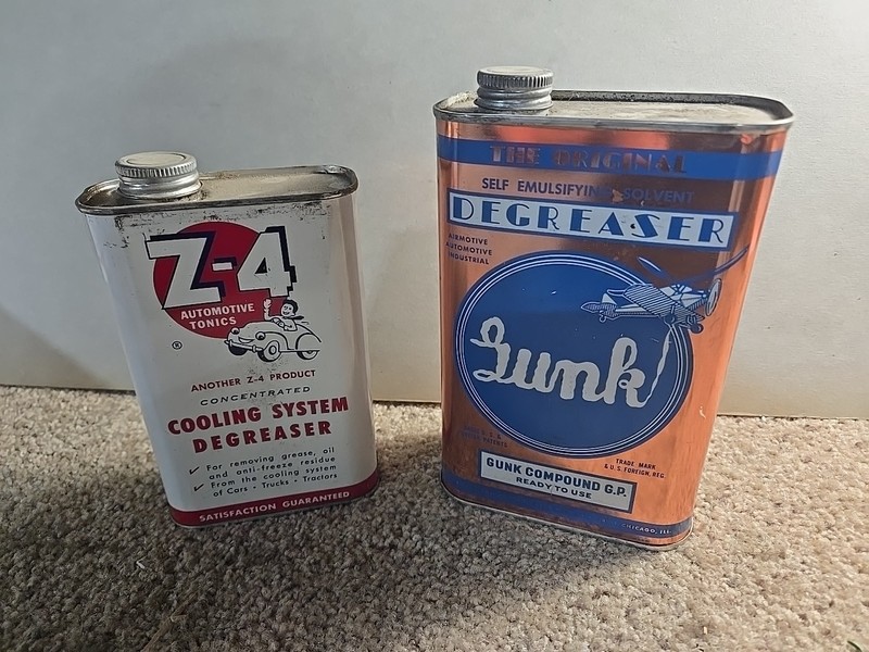 Two AUTOMOBILIA CANS USED GUNK NEW Z-4 