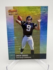 Drew Brees 2001 Bowman’s Best Rookie Refractor Card Chargers Saints HOF. rookie card picture