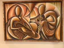 Original Pascal Bushayija Mixed Media Painting | 3 Pieces