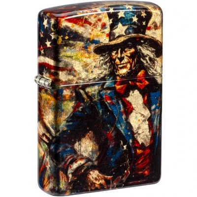 Zippo 47145, Uncle Sam Americana Design, 540 Fusion Brass Lighter